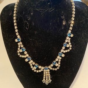 Cavendish silver, blue and white necklace